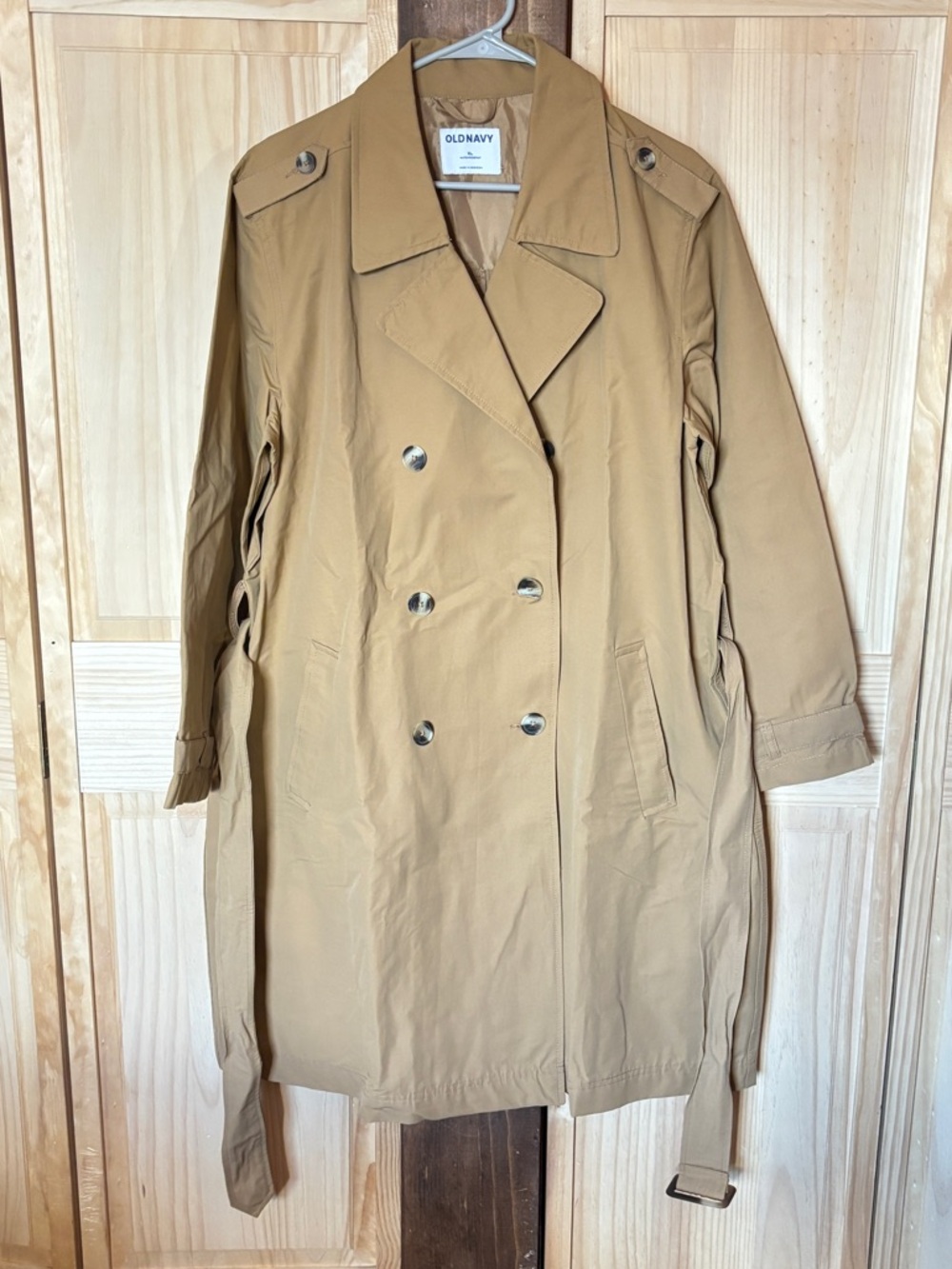 Double-Breasted Trench Coat with Belt
